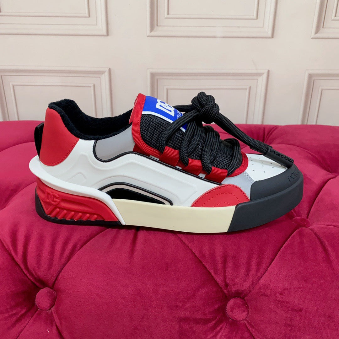D*G  Luxury Genuine Leather Casual Sneakers - Italian Designer Unisex Shoes