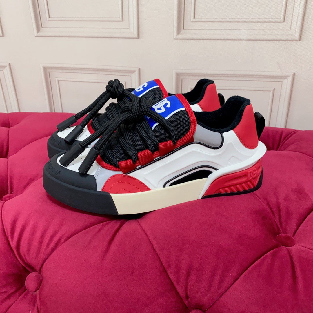 D*G  Luxury Genuine Leather Casual Sneakers - Italian Designer Unisex Shoes