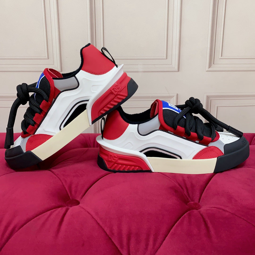 D*G  Luxury Genuine Leather Casual Sneakers - Italian Designer Unisex Shoes