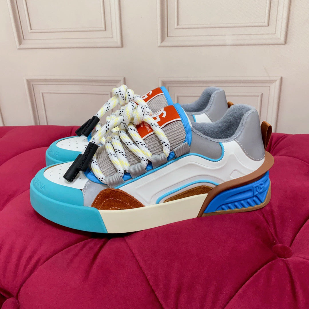 D*G  Luxury Genuine Leather Casual Sneakers - Italian Designer Unisex Shoes
