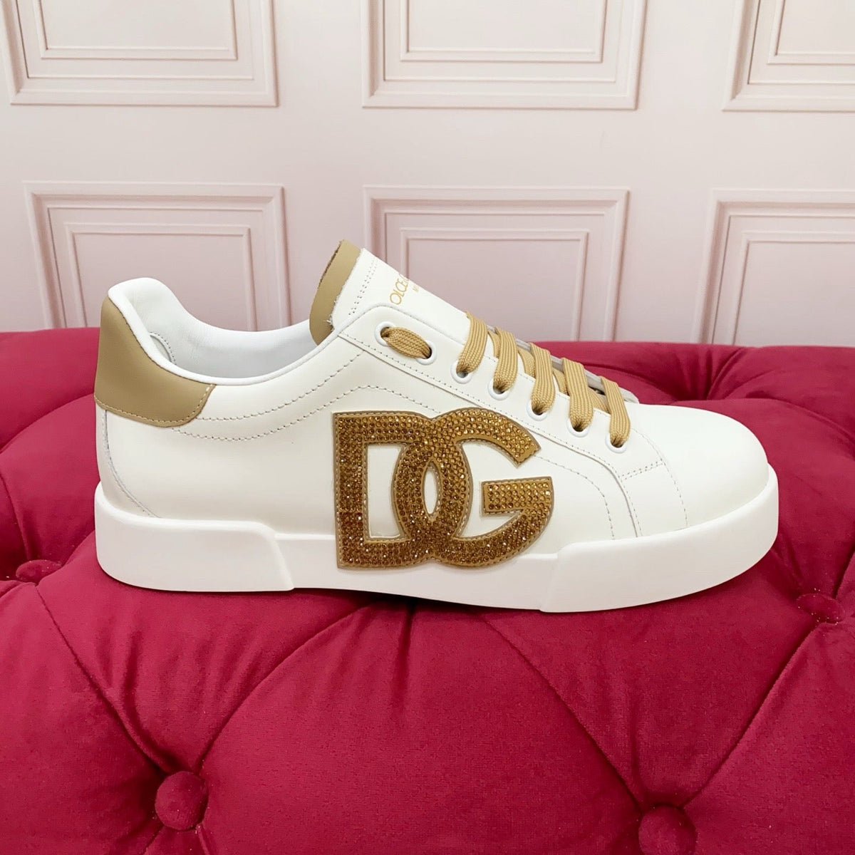 D*G  Luxury Genuine Leather Casual Sneakers - Italian Designer Unisex Shoes