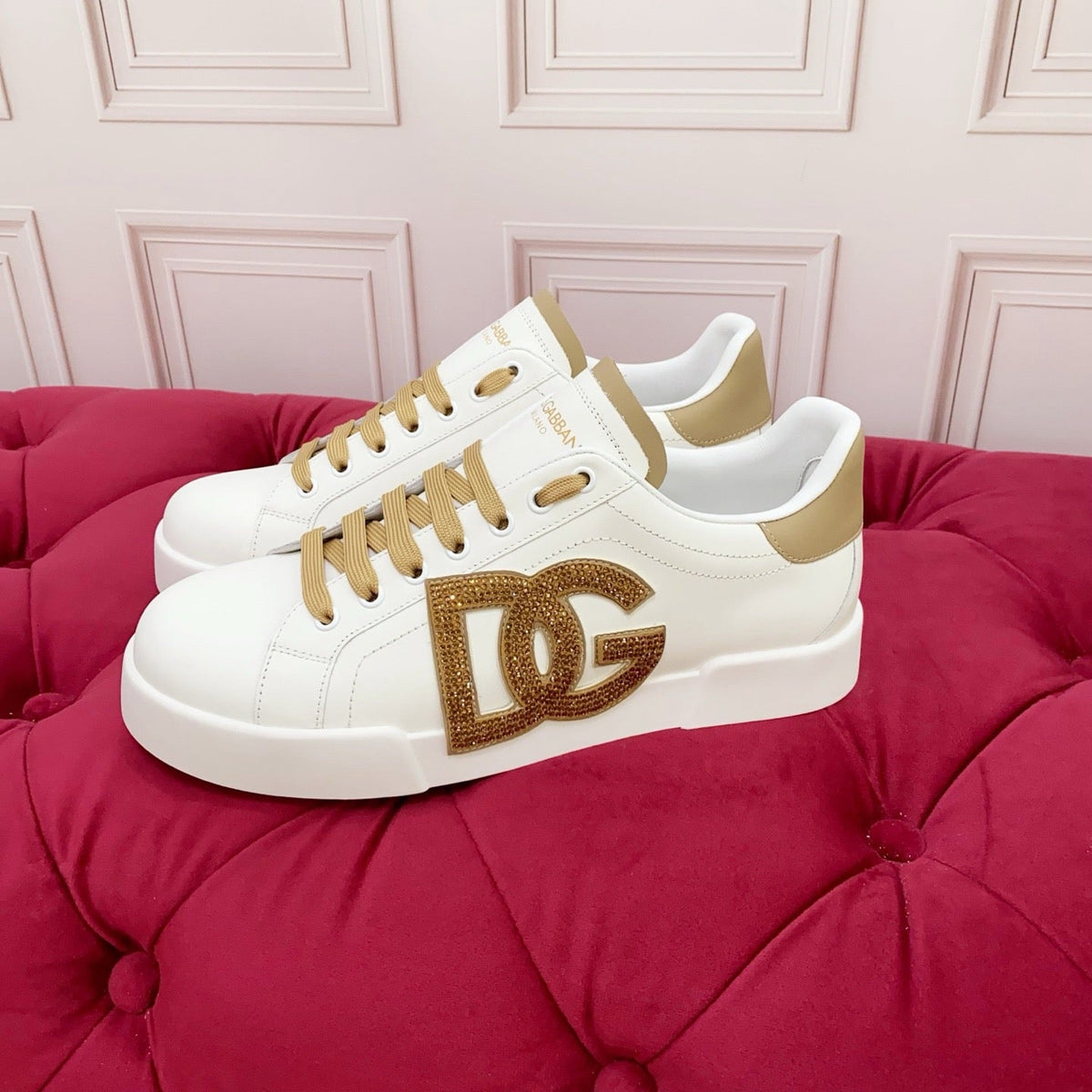 D*G  Luxury Genuine Leather Casual Sneakers - Italian Designer Unisex Shoes