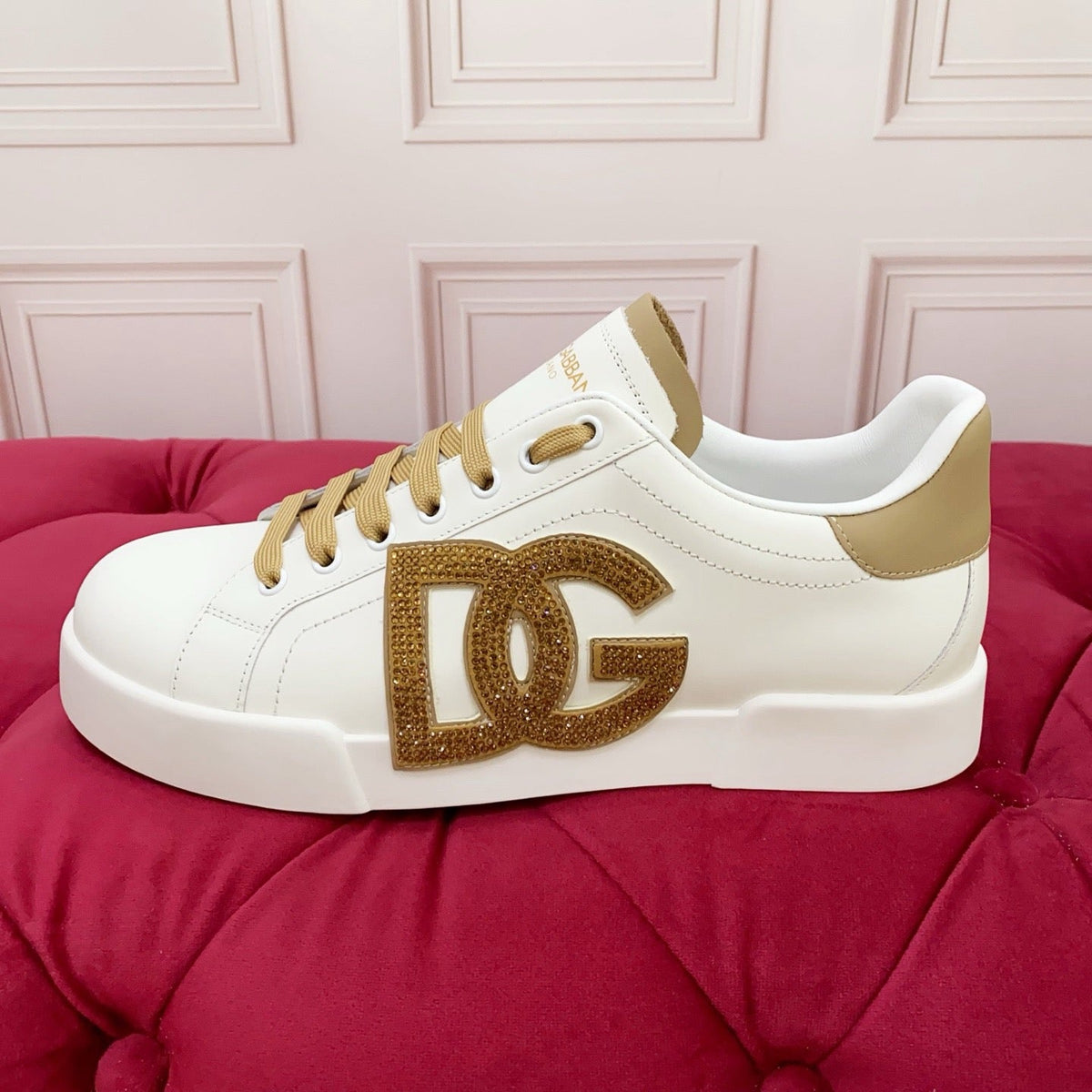 D*G  Luxury Genuine Leather Casual Sneakers - Italian Designer Unisex Shoes