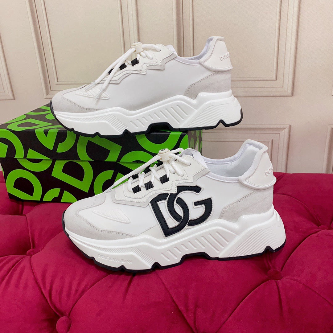 D*G  Premium Leather Casual Sneakers - Designer Unisex Shoes in 5 Colors
