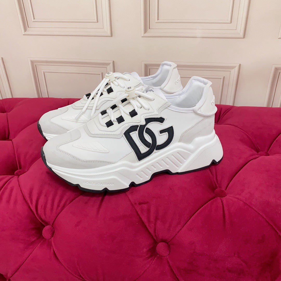 D*G  Premium Leather Casual Sneakers - Designer Unisex Shoes in 5 Colors