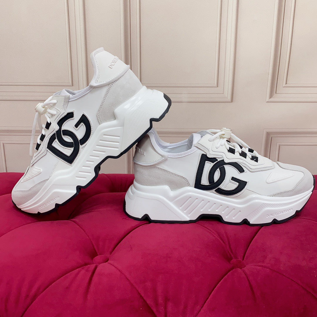 D*G  Premium Leather Casual Sneakers - Designer Unisex Shoes in 5 Colors