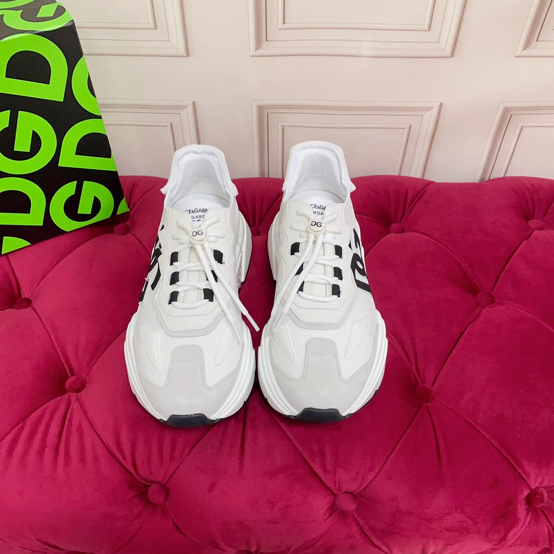 D*G  Premium Leather Casual Sneakers - Designer Unisex Shoes in 5 Colors