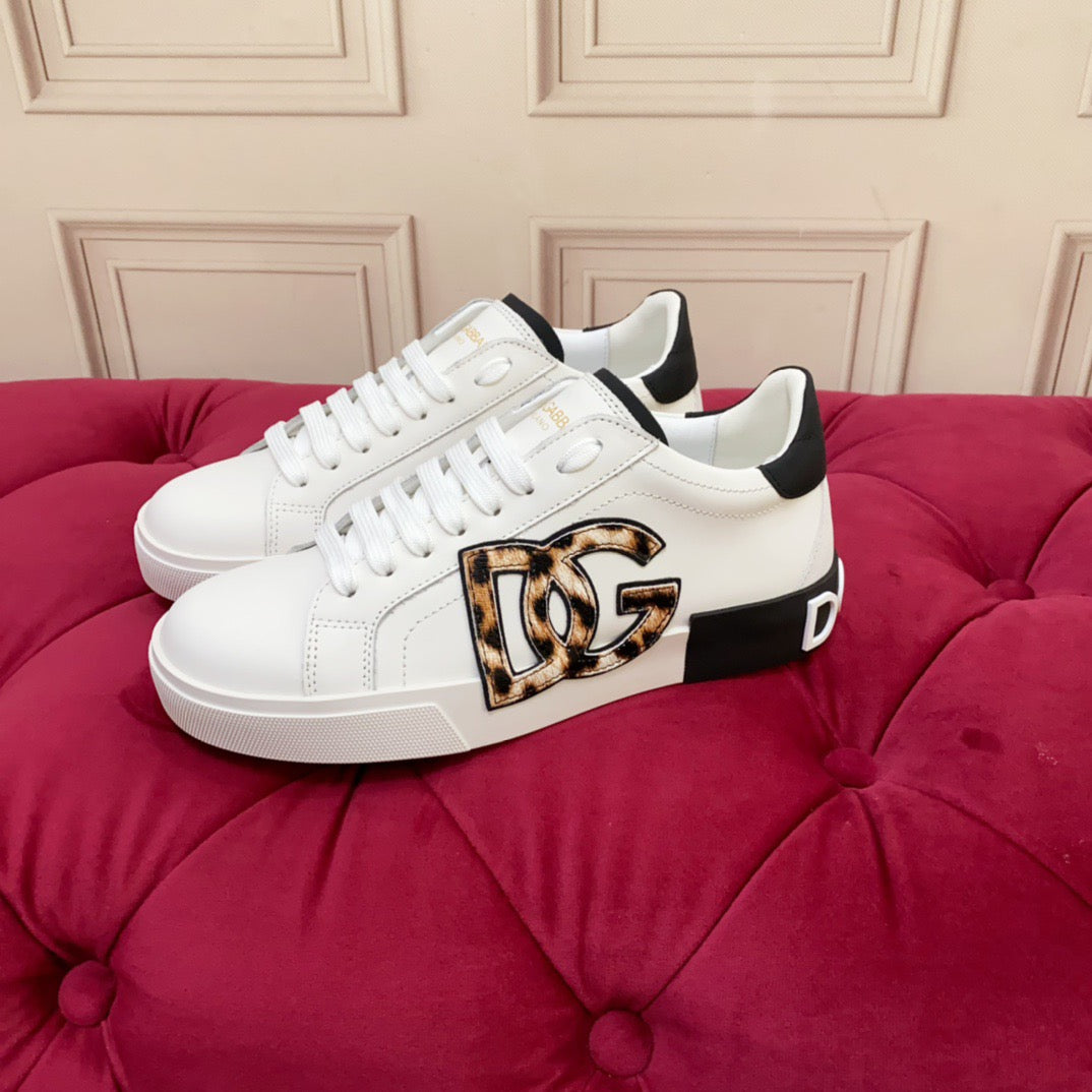 D*G  Premium Leather Casual Sneakers - Designer Unisex Shoes in 4 Styles