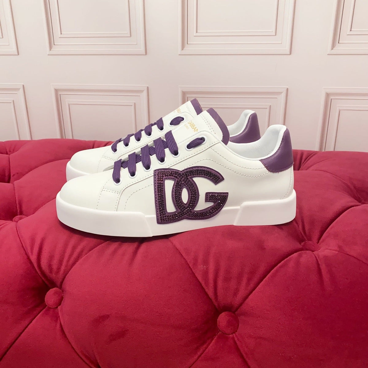 D*G  Luxury Genuine Leather Casual Sneakers - Italian Designer Unisex Shoes