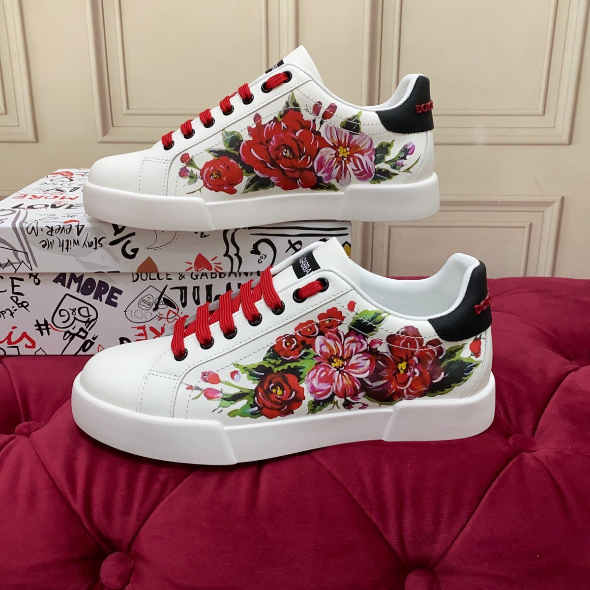 D*GLuxury Genuine Leather Casual Sneakers - Italian Designer Unisex Shoes