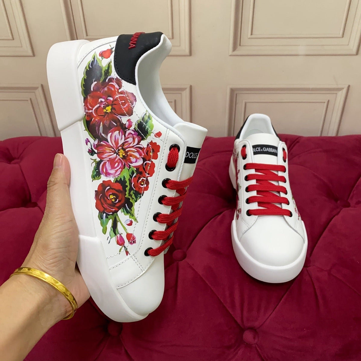 D*GLuxury Genuine Leather Casual Sneakers - Italian Designer Unisex Shoes