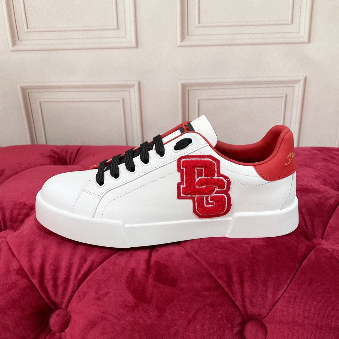 D*G  Premium Leather Casual Sneakers - Designer Unisex Shoes in 2 Colors
