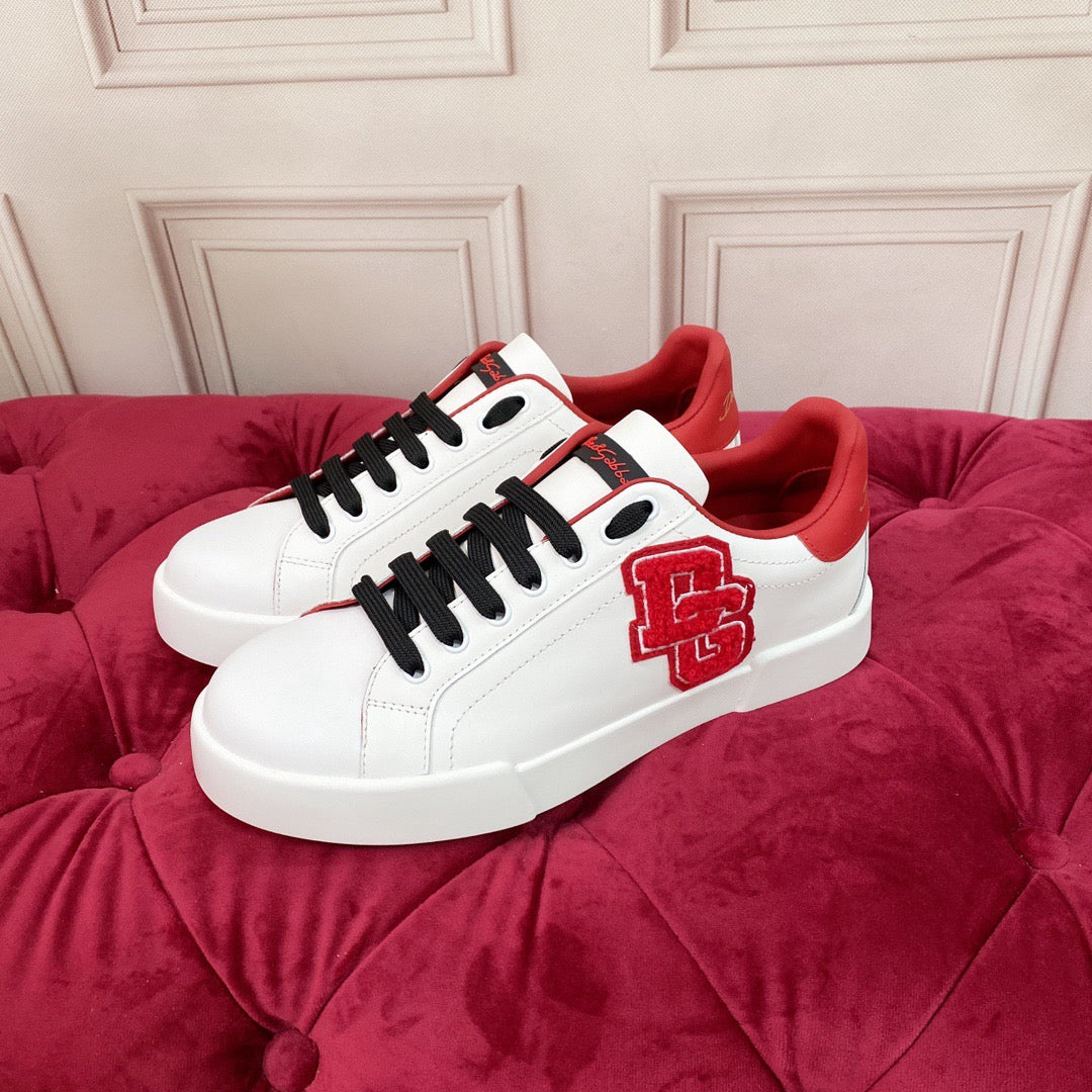 D*G  Premium Leather Casual Sneakers - Designer Unisex Shoes in 2 Colors