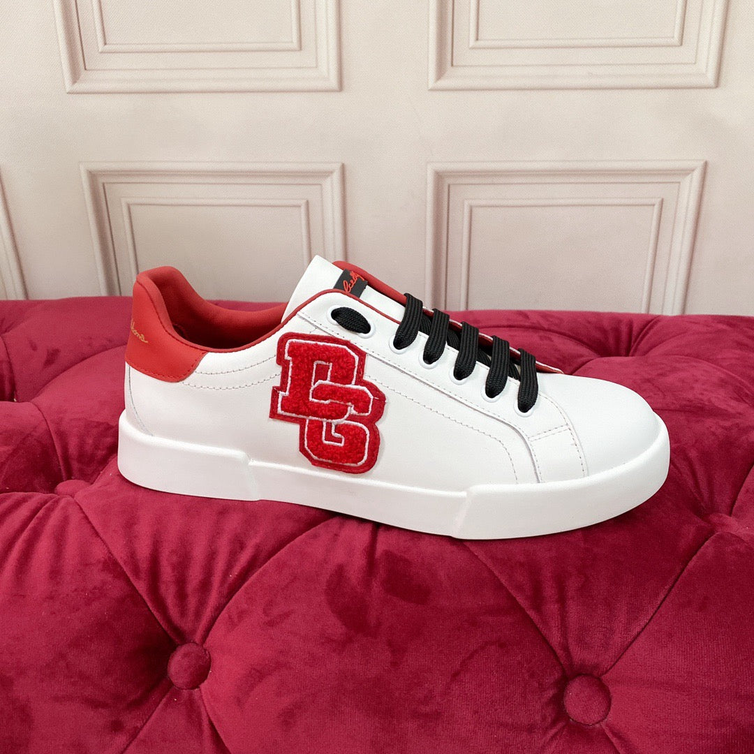 D*G  Premium Leather Casual Sneakers - Designer Unisex Shoes in 2 Colors