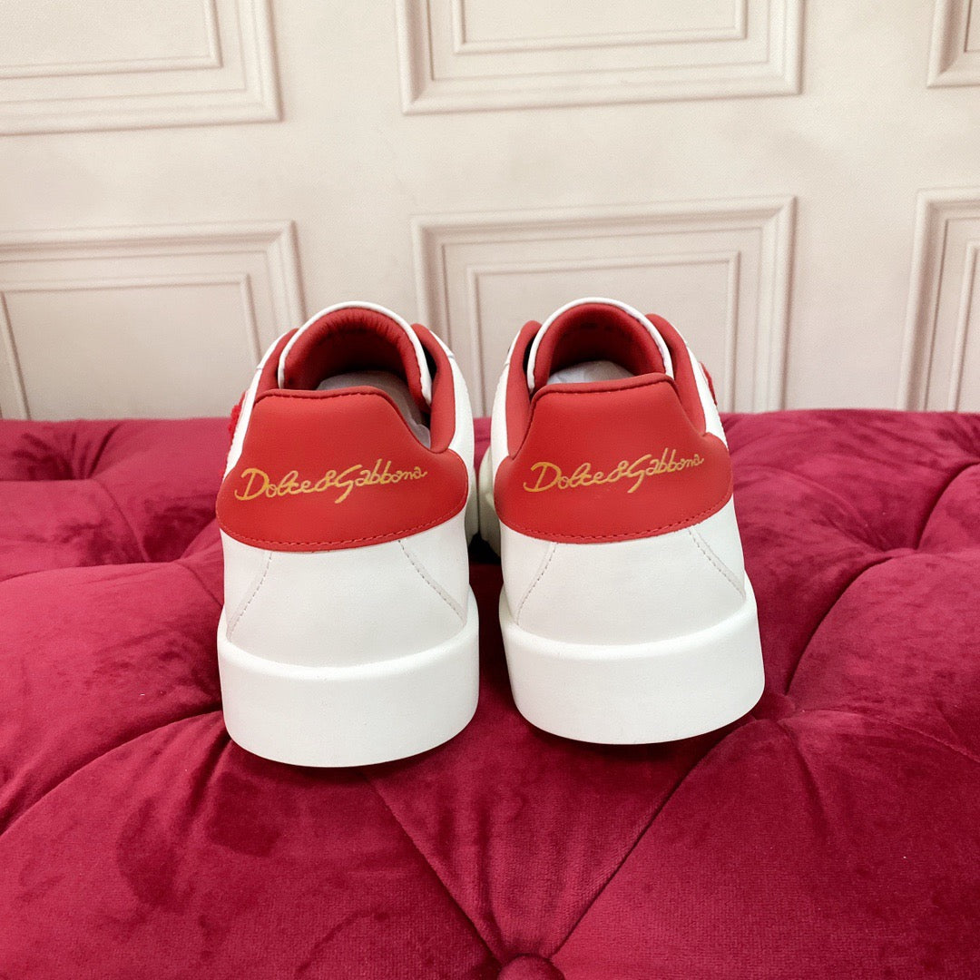 D*G  Premium Leather Casual Sneakers - Designer Unisex Shoes in 2 Colors