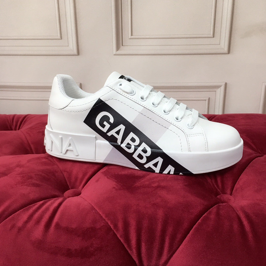 D*G  Premium Leather Casual Sneakers - Designer Unisex Shoes in 2 Colors