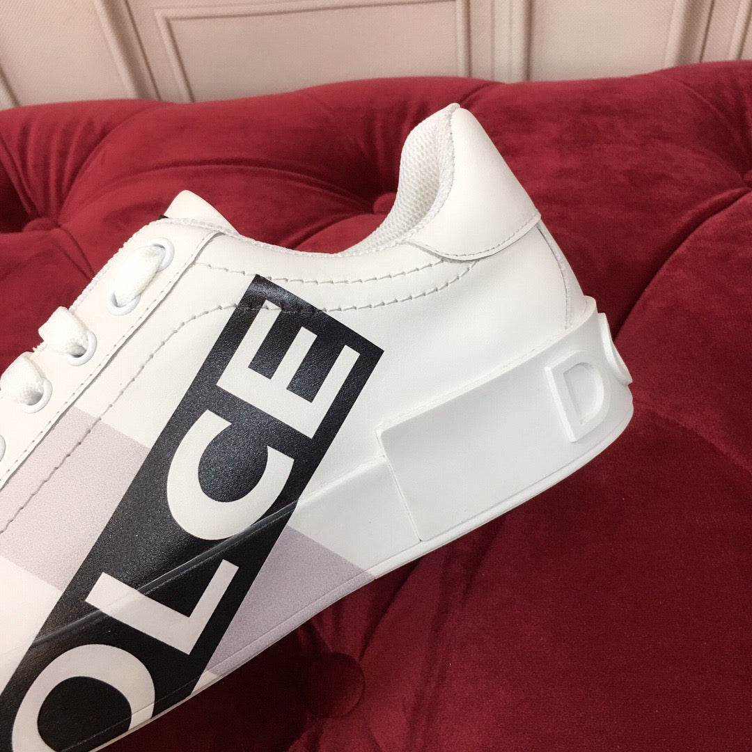 D*G  Premium Leather Casual Sneakers - Designer Unisex Shoes in 2 Colors