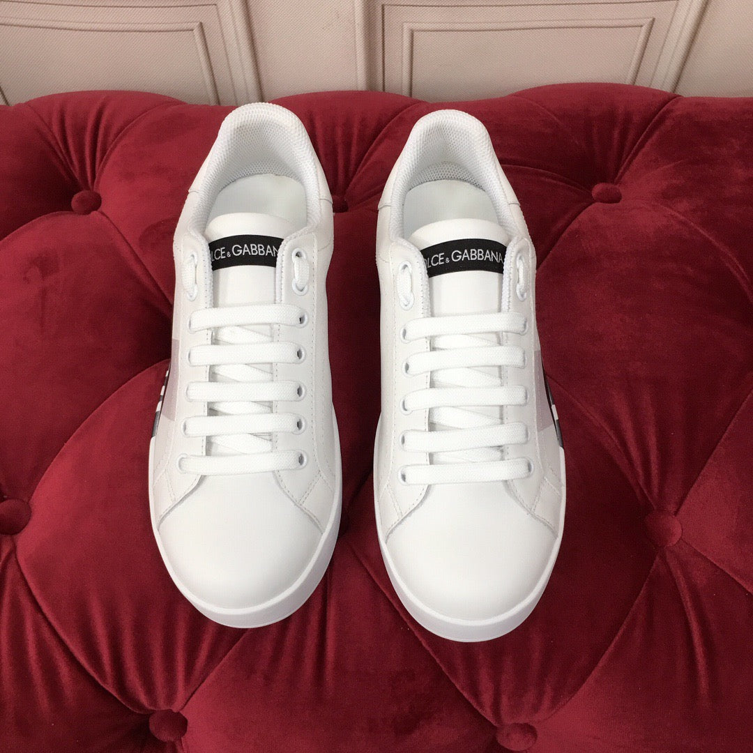 D*G  Premium Leather Casual Sneakers - Designer Unisex Shoes in 2 Colors
