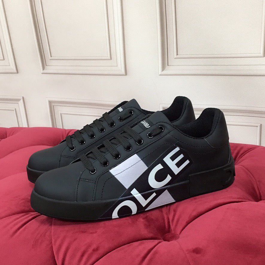 D*G  Premium Leather Casual Sneakers - Designer Unisex Shoes in 2 Colors