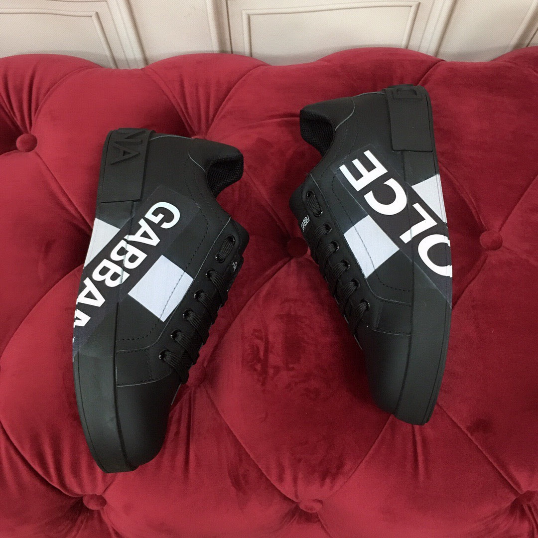 D*G  Premium Leather Casual Sneakers - Designer Unisex Shoes in 2 Colors