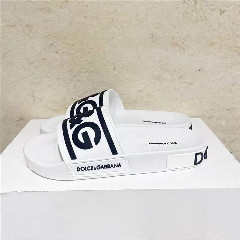 D*G  Premium Leather Casual Slippers - Designer Men's Slides in 4 Styles