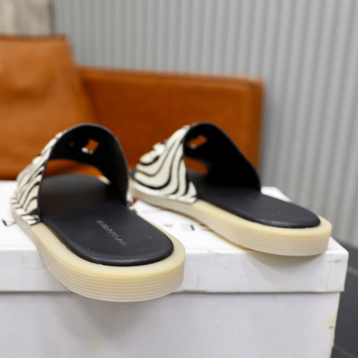 D*G Premium Leather Camouflage Slippers - Designer Men's Slides in 2 Patterns