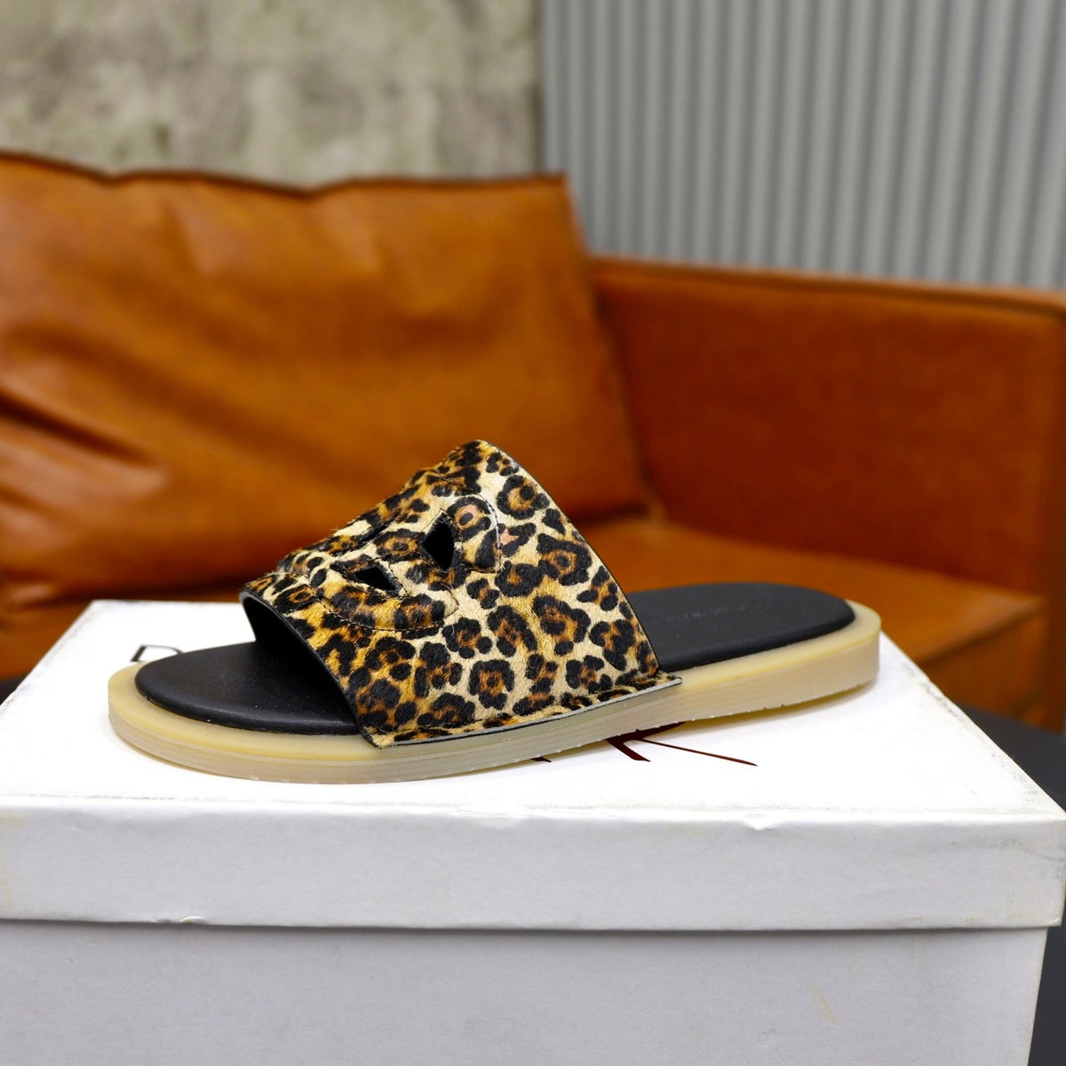 D*G Premium Leather Camouflage Slippers - Designer Men's Slides in 2 Patterns