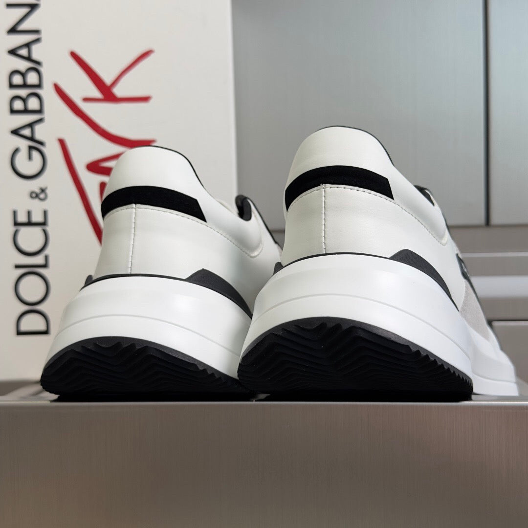 D*G Premium Leather Casual Sneakers - Designer Unisex Shoes in 3 Colors