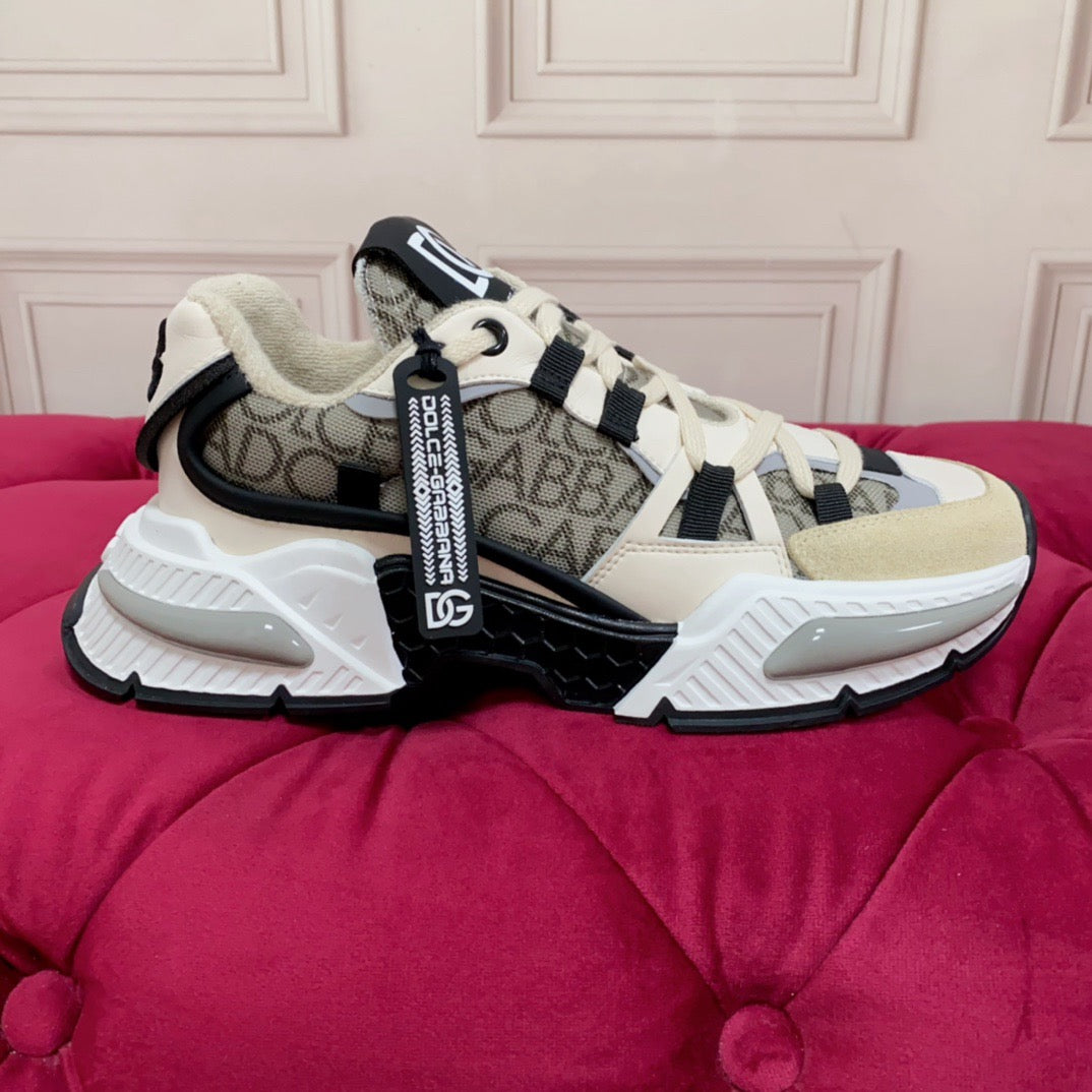 D*G  Luxury Genuine Leather Casual Sneakers - Italian Designer Unisex Shoes
