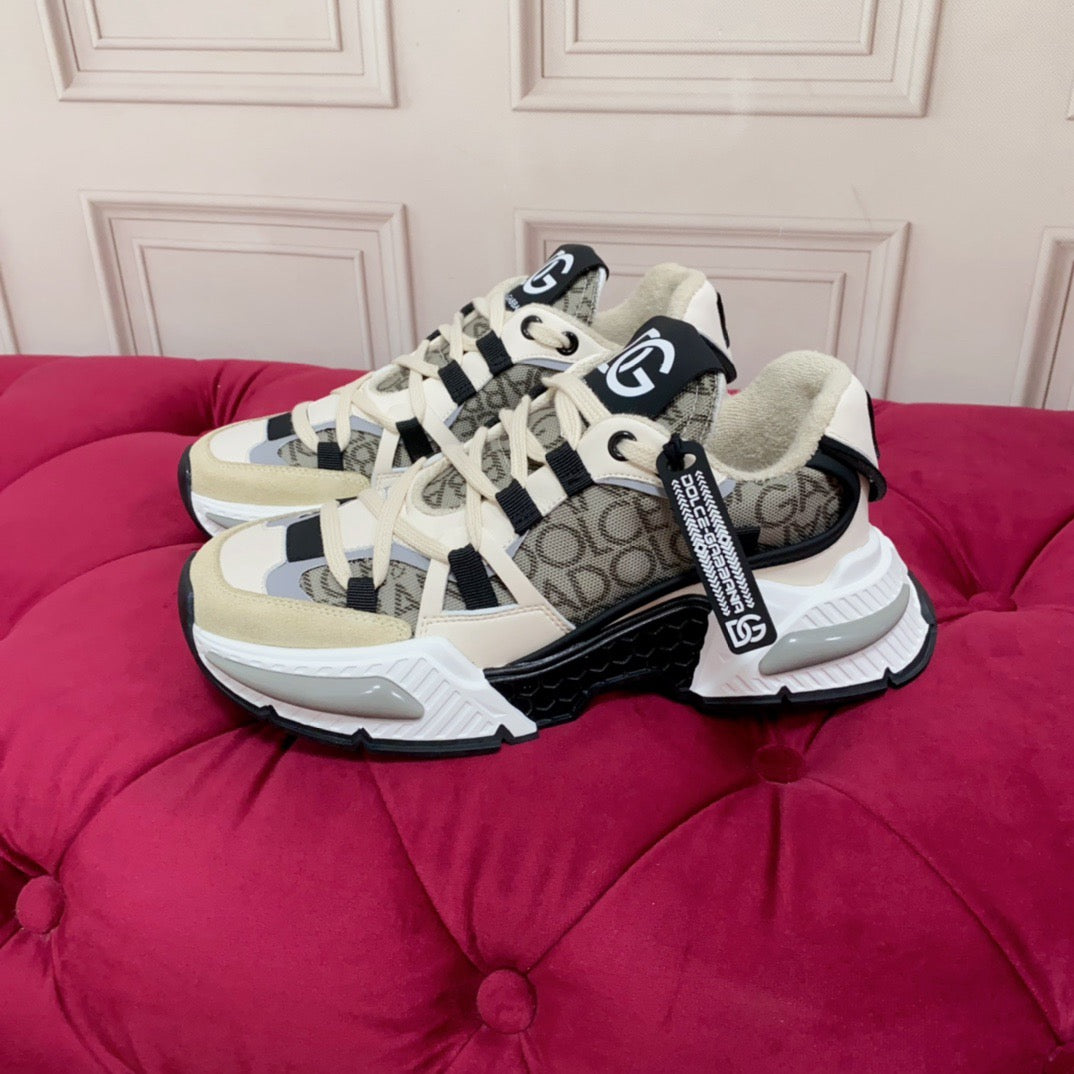 D*G  Luxury Genuine Leather Casual Sneakers - Italian Designer Unisex Shoes