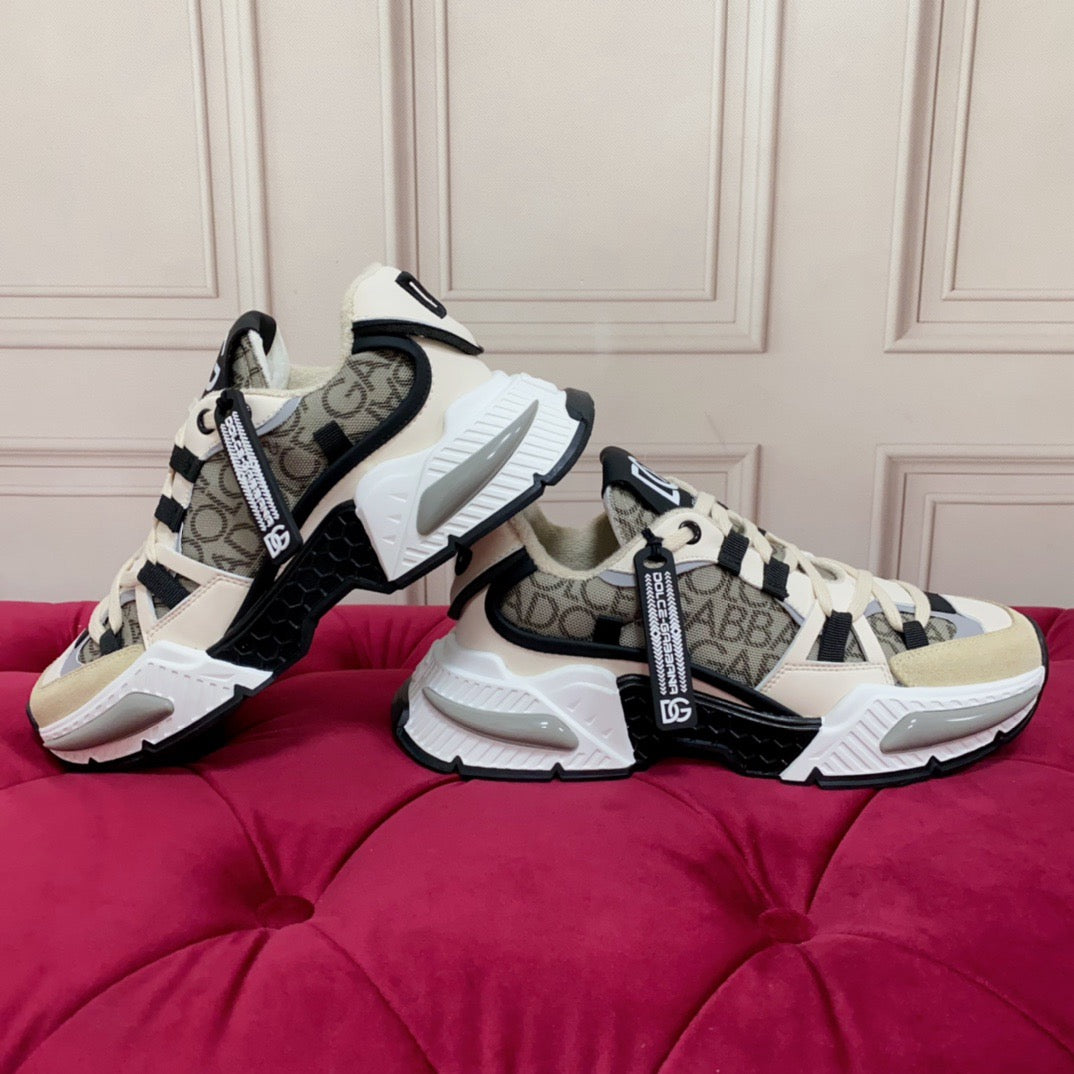 D*G  Luxury Genuine Leather Casual Sneakers - Italian Designer Unisex Shoes