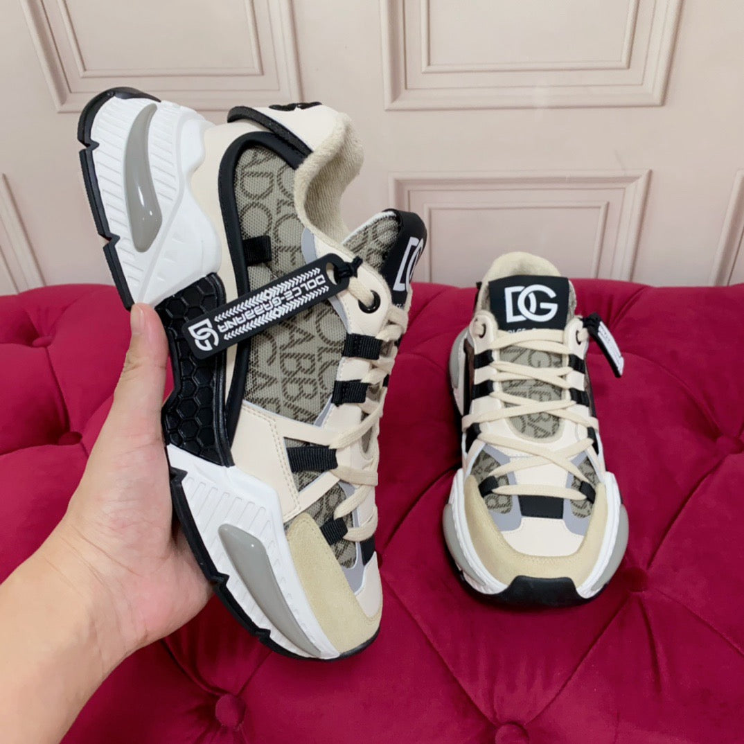 D*G  Luxury Genuine Leather Casual Sneakers - Italian Designer Unisex Shoes