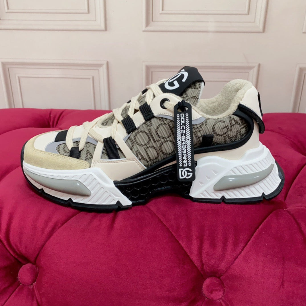 D*G  Luxury Genuine Leather Casual Sneakers - Italian Designer Unisex Shoes