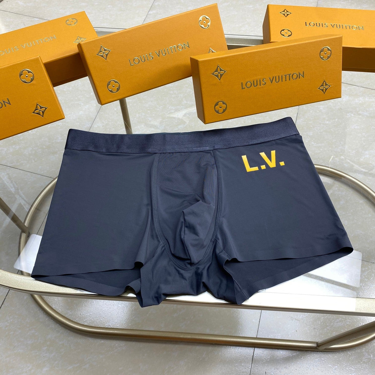 Louis Vuitton Visible Colour, Waistband And Emblem Details Men's Boxer Briefs - 3-Piece Box