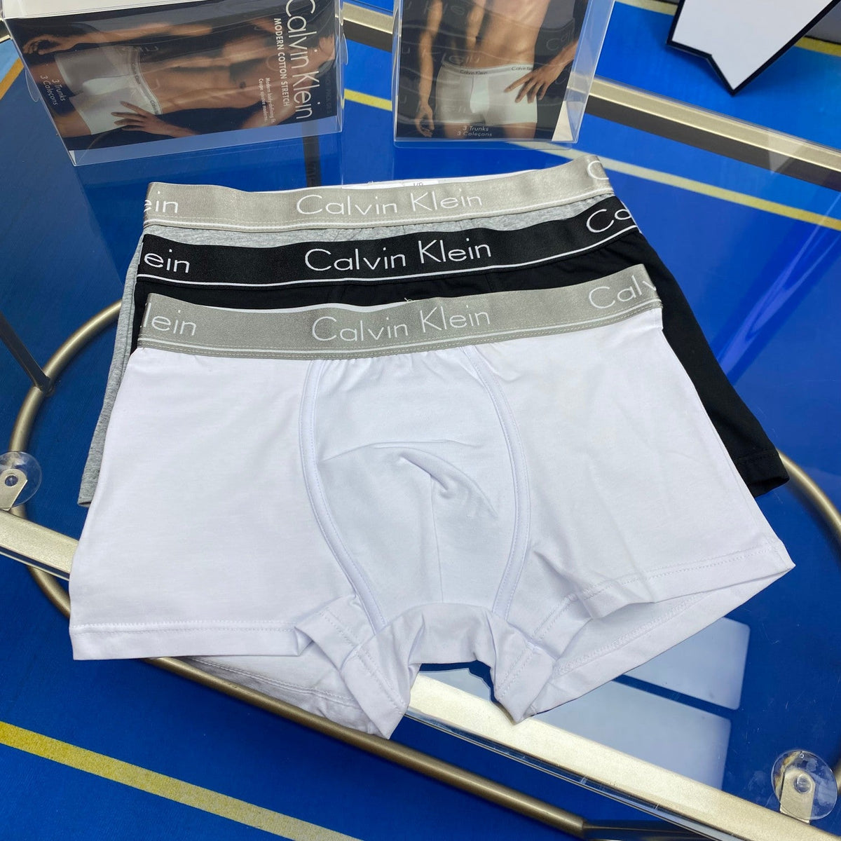Calvin Klein Cotton Broad Logo Waistbands Men's Boxer Briefs - 3-Piece Box