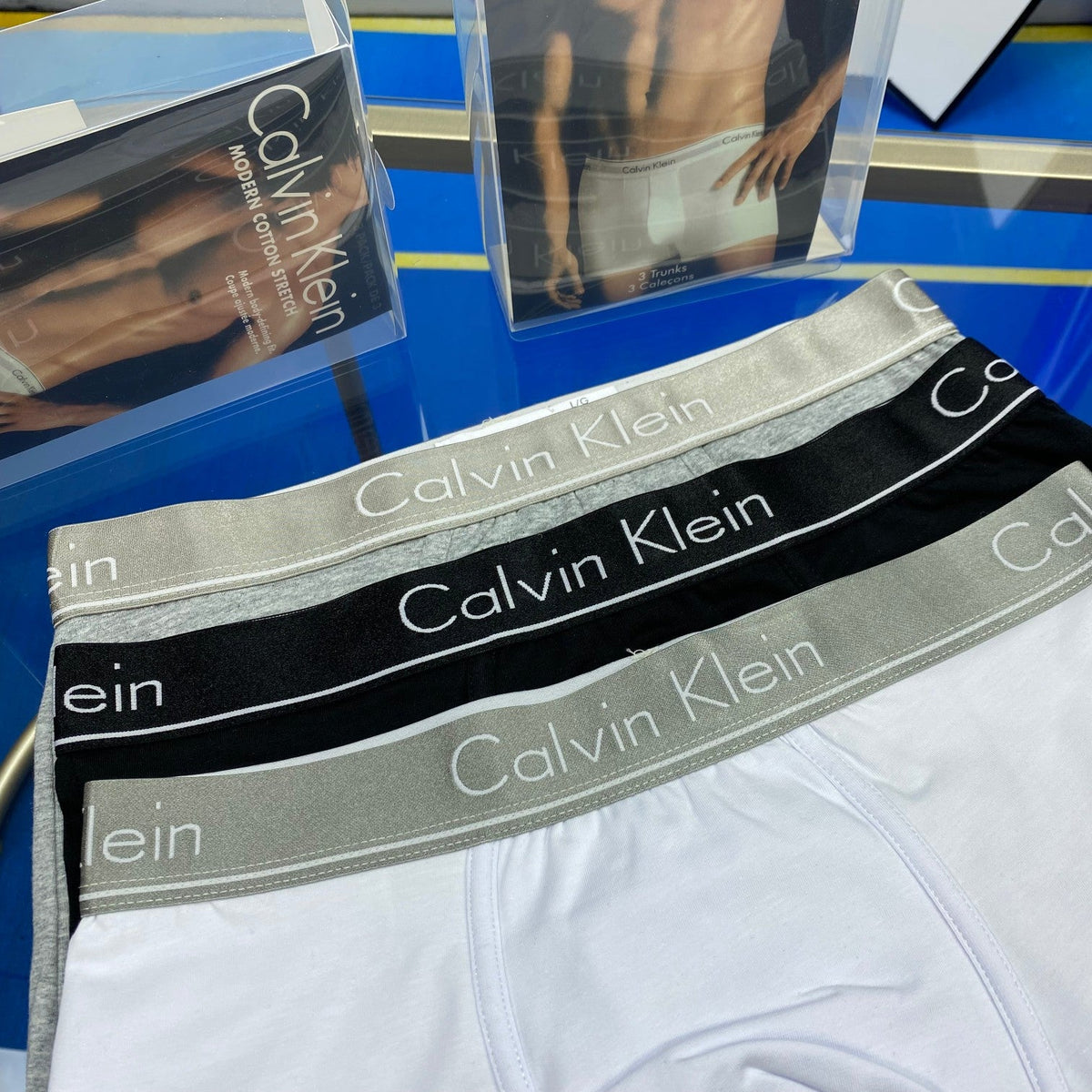 Calvin Klein Broad Logo Waistbands Men's Boxer Briefs