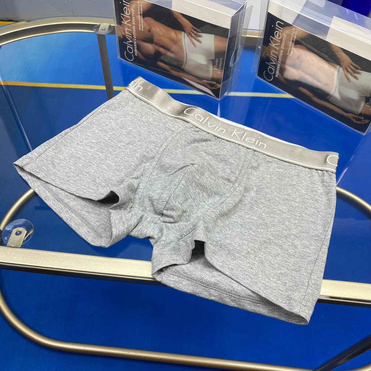 Calvin Klein Cotton Visible Colour, Waistband And Emblem Details Men's Boxer Briefs - 3-Piece Box