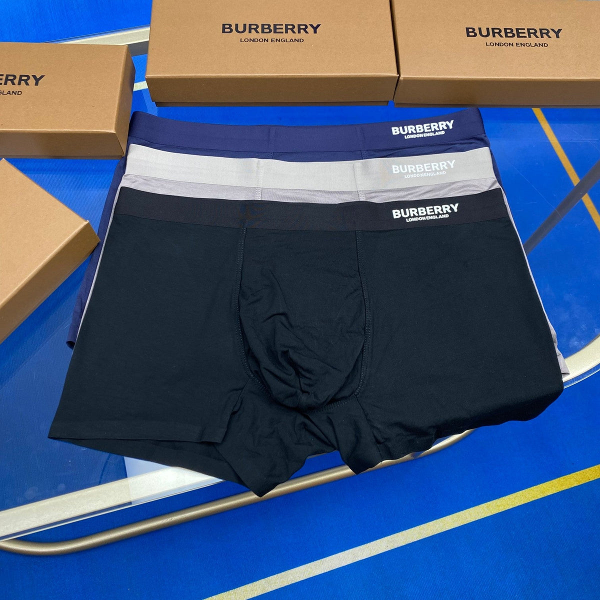 Burberry Modal Clean Wordmark Waistbands Men's Boxer Briefs - 3-Piece Box
