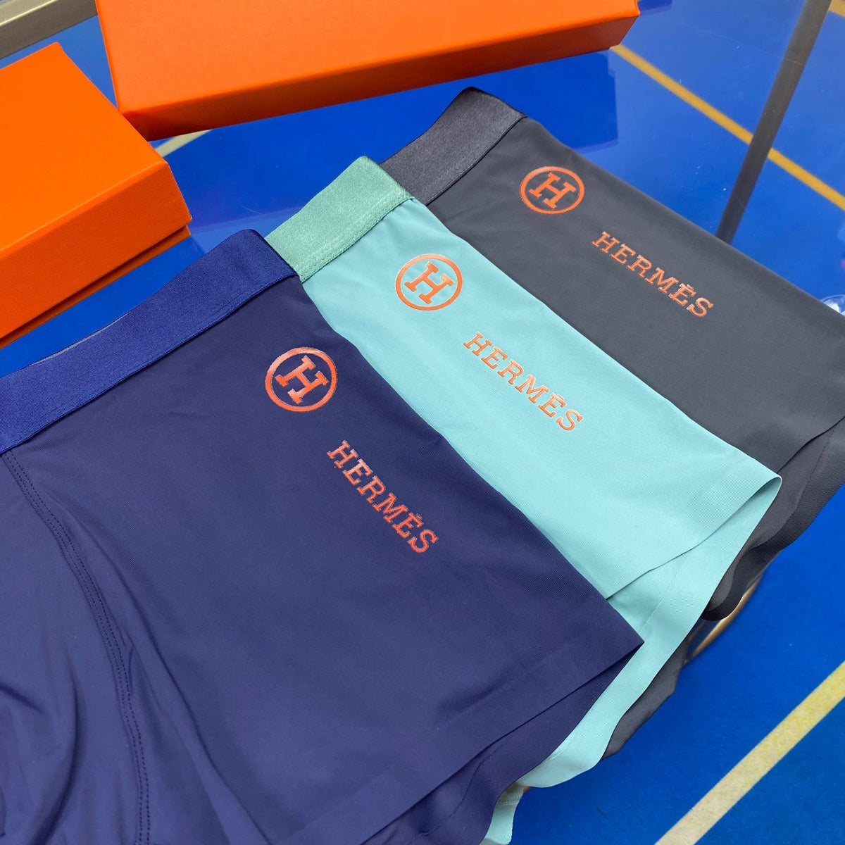 Hermes Ice-Silk Men's Boxer Briefs - 3-Piece Box