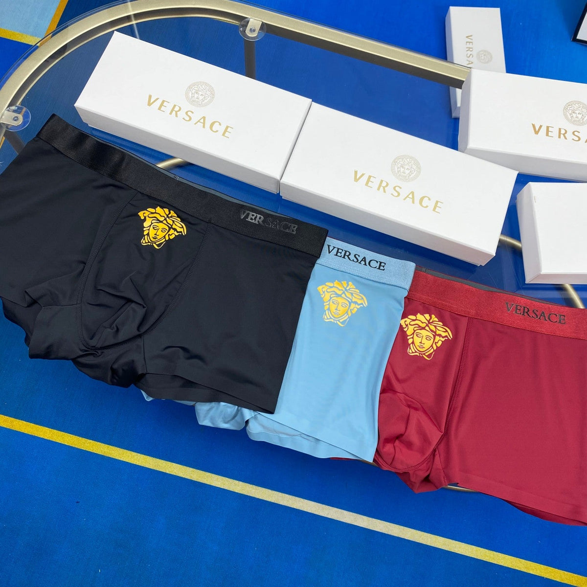 Versace Ice-Silk Men's Boxer Briefs - 3-Piece Box