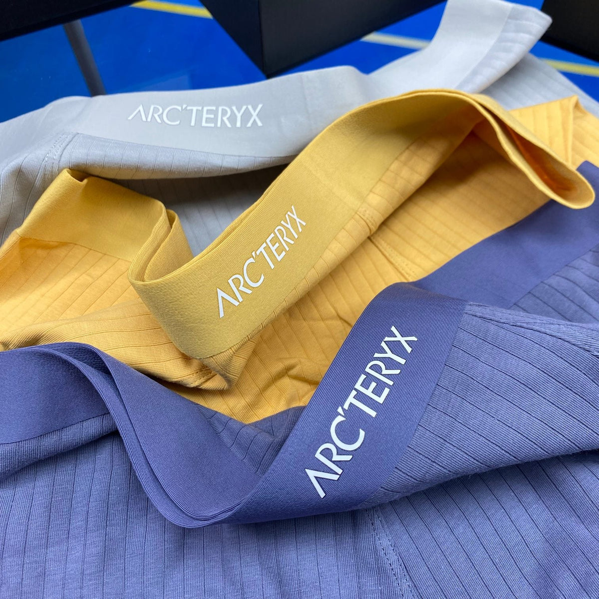Arc'teryx Cotton Visible Colour, Waistband And Emblem Details Men's Boxer Briefs - 3-Piece Box