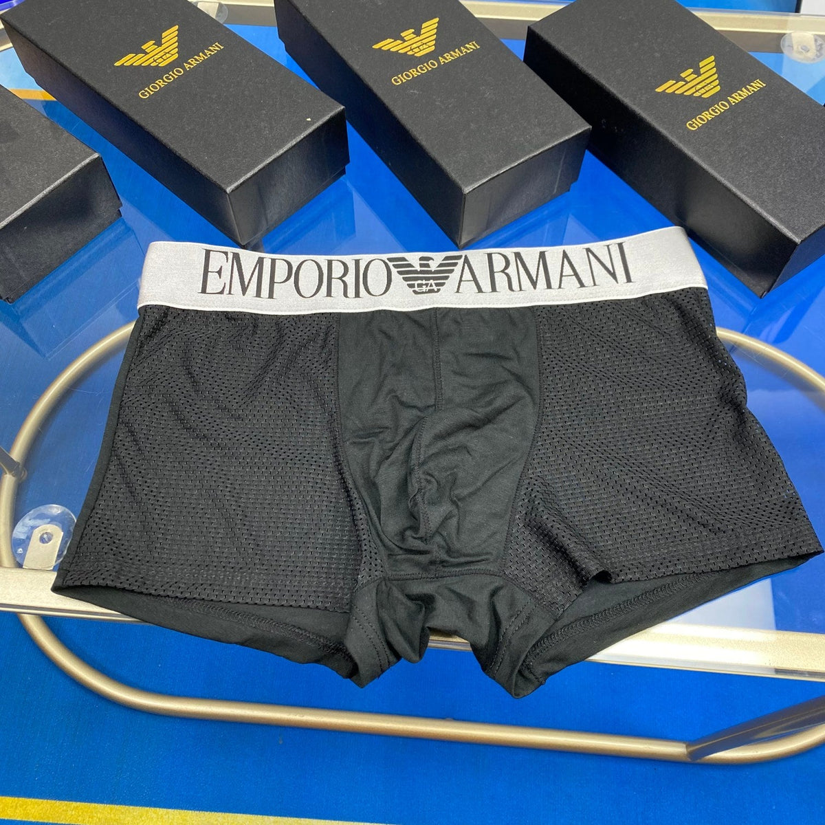 Armani Modal Visible Branded Waistband Or Emblem Details Men's Boxer Briefs - 3-Piece Box