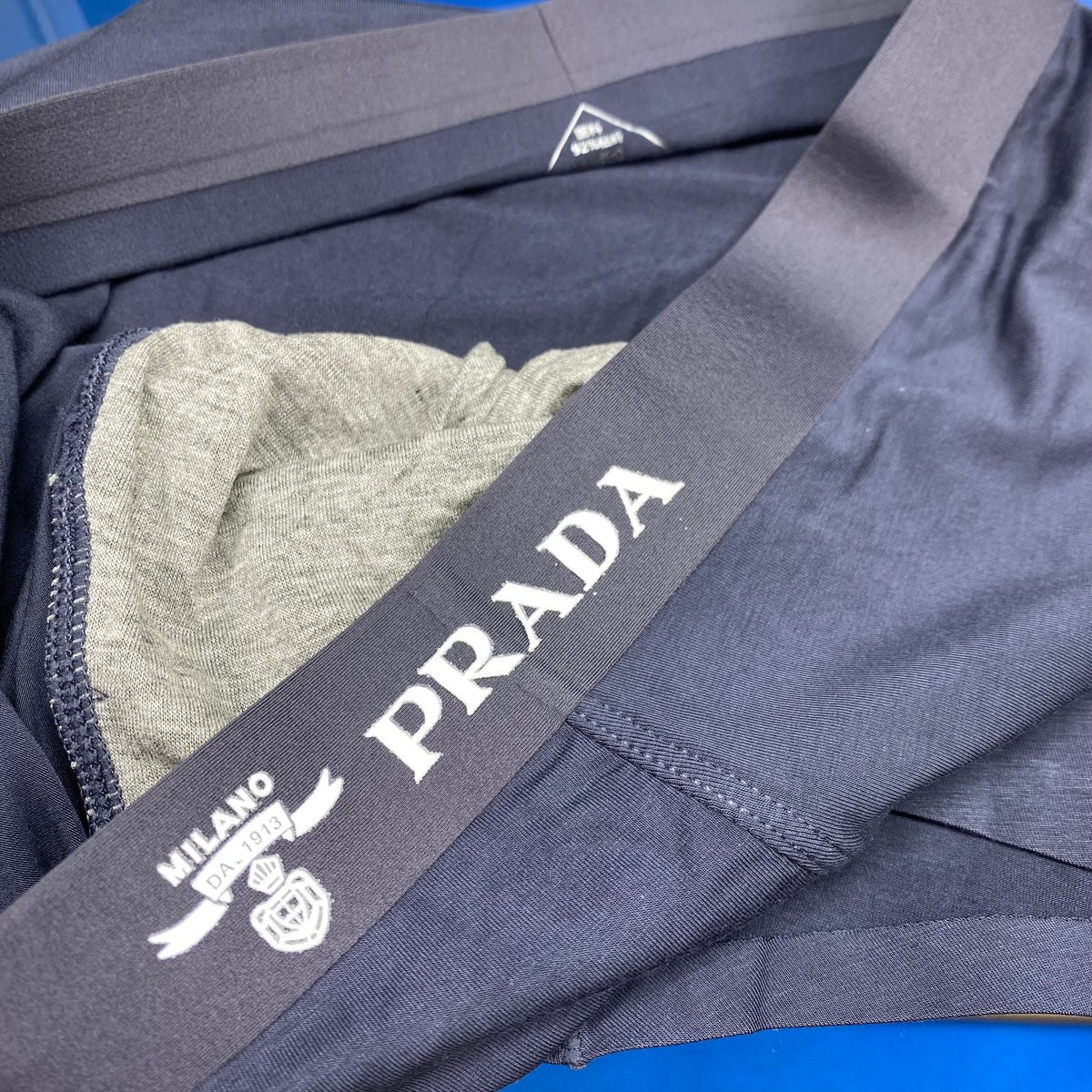 Prada Small Logo Details Men's Boxer Briefs - 3-Piece Box