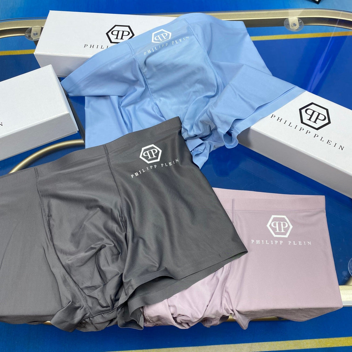 Philipp Plein Ice-Silk Men's Boxer Briefs - 3-Piece Box