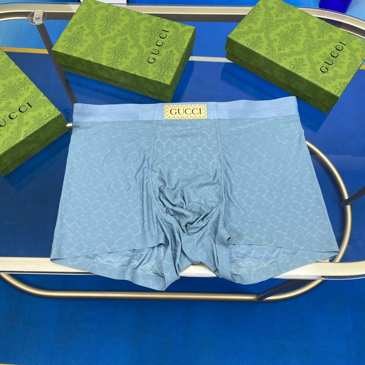 Gucci Visible Branded Waistband Or Emblem Details Men's Boxer Briefs - 3-Piece Box