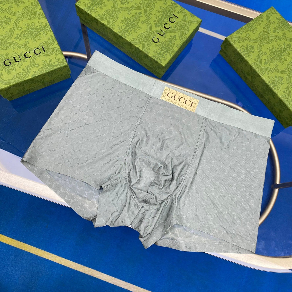 Gucci Visible Branded Waistband Or Emblem Details Men's Boxer Briefs - 3-Piece Box