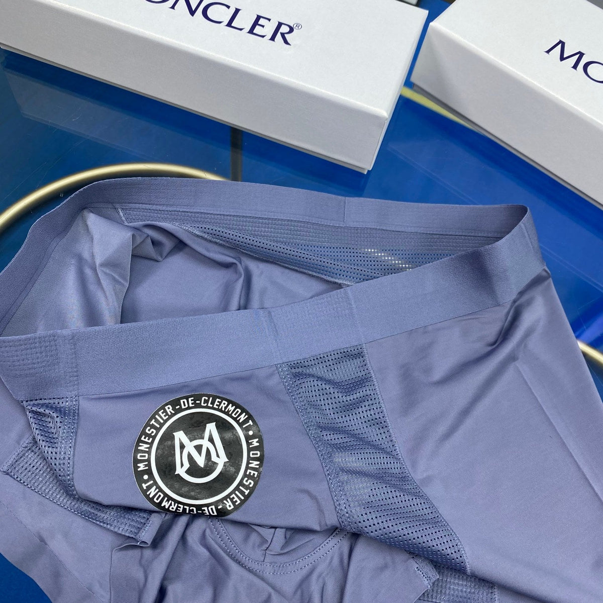 Moncler Cotton Visible Colour, Waistband And Emblem Details Men's Boxer Briefs - 3-Piece Box