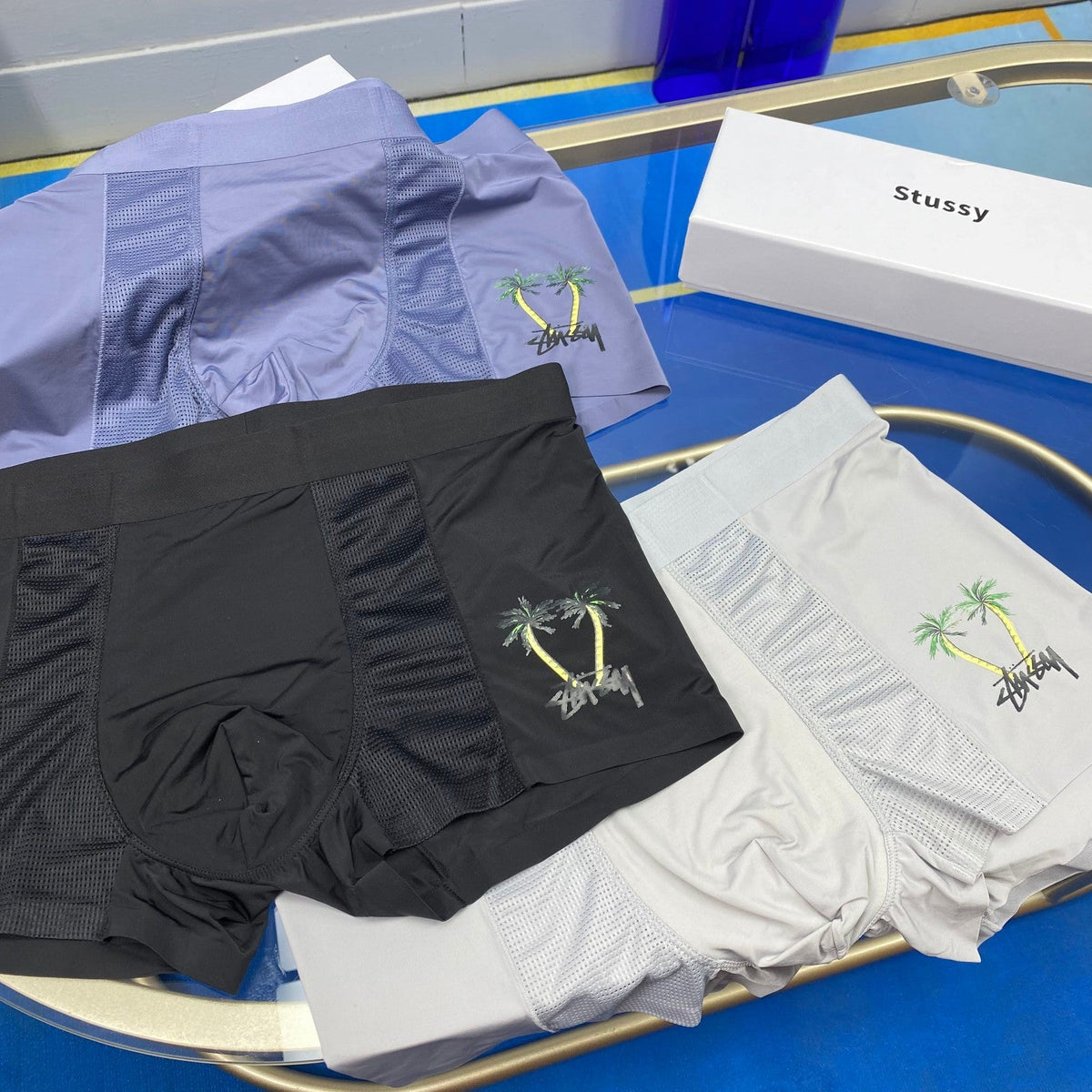 Ice-Silk Men's Boxer Briefs - 3-Piece Box