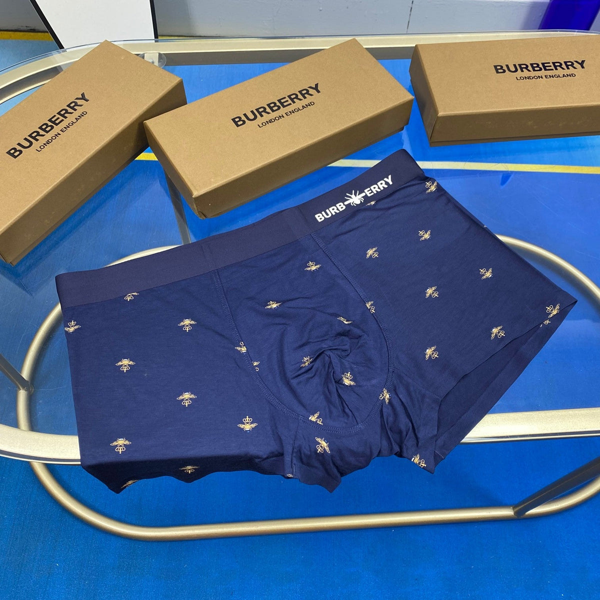 Burberry Modal Small Repeated Motifs Men's Boxer Briefs - 3-Piece Box