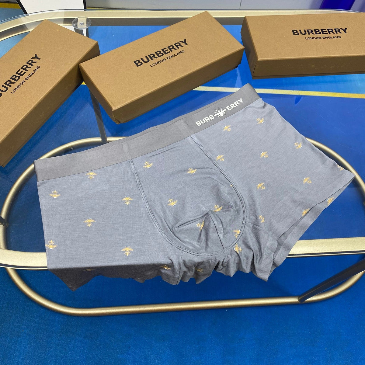 Burberry Modal Small Repeated Motifs Men's Boxer Briefs - 3-Piece Box